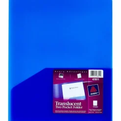 Avery Translucent Two Pocket Water Resistant Folder, 8-1/2