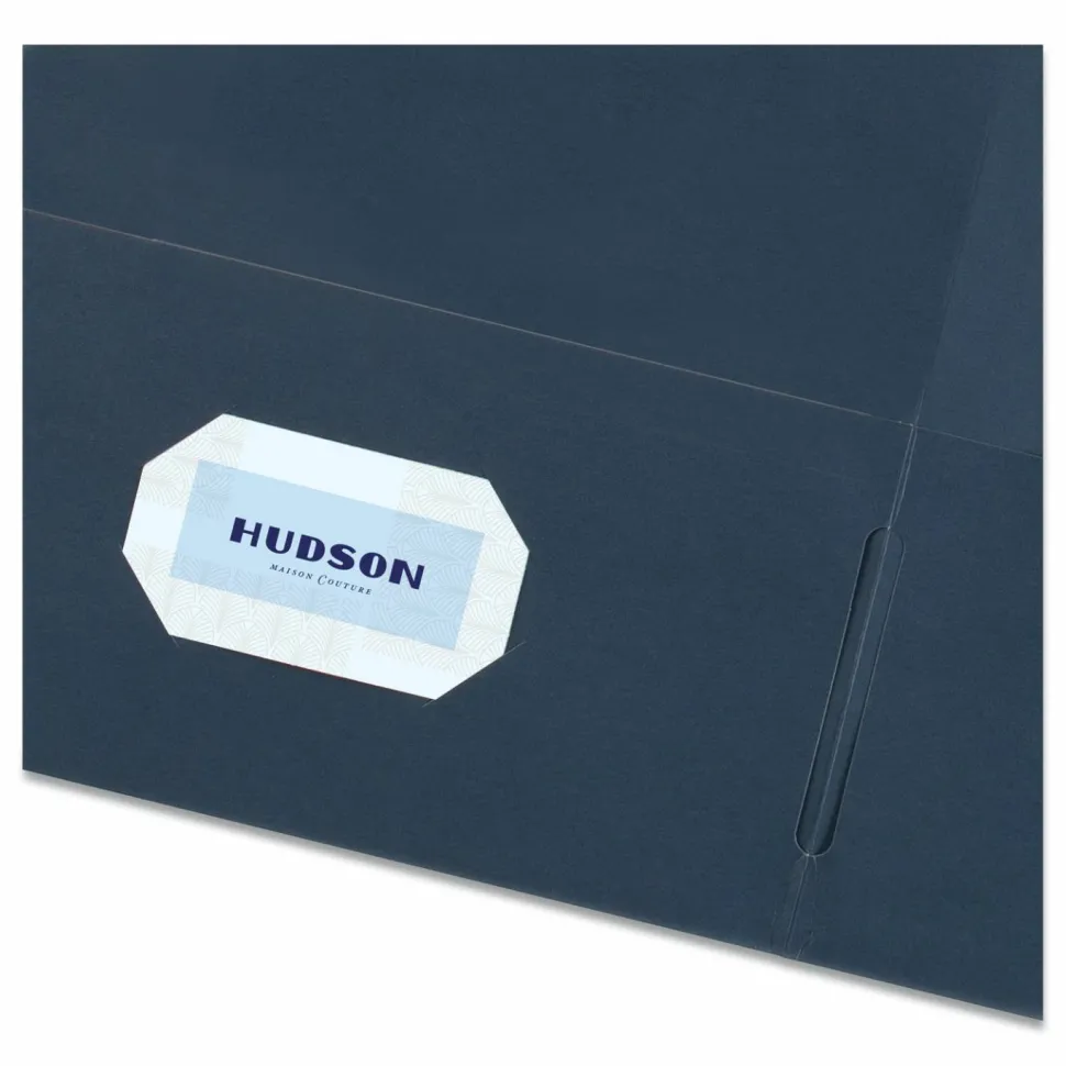 Avery Two Pocket Folders, 8-1/2" x 11", Dark Blue, Box Of 25