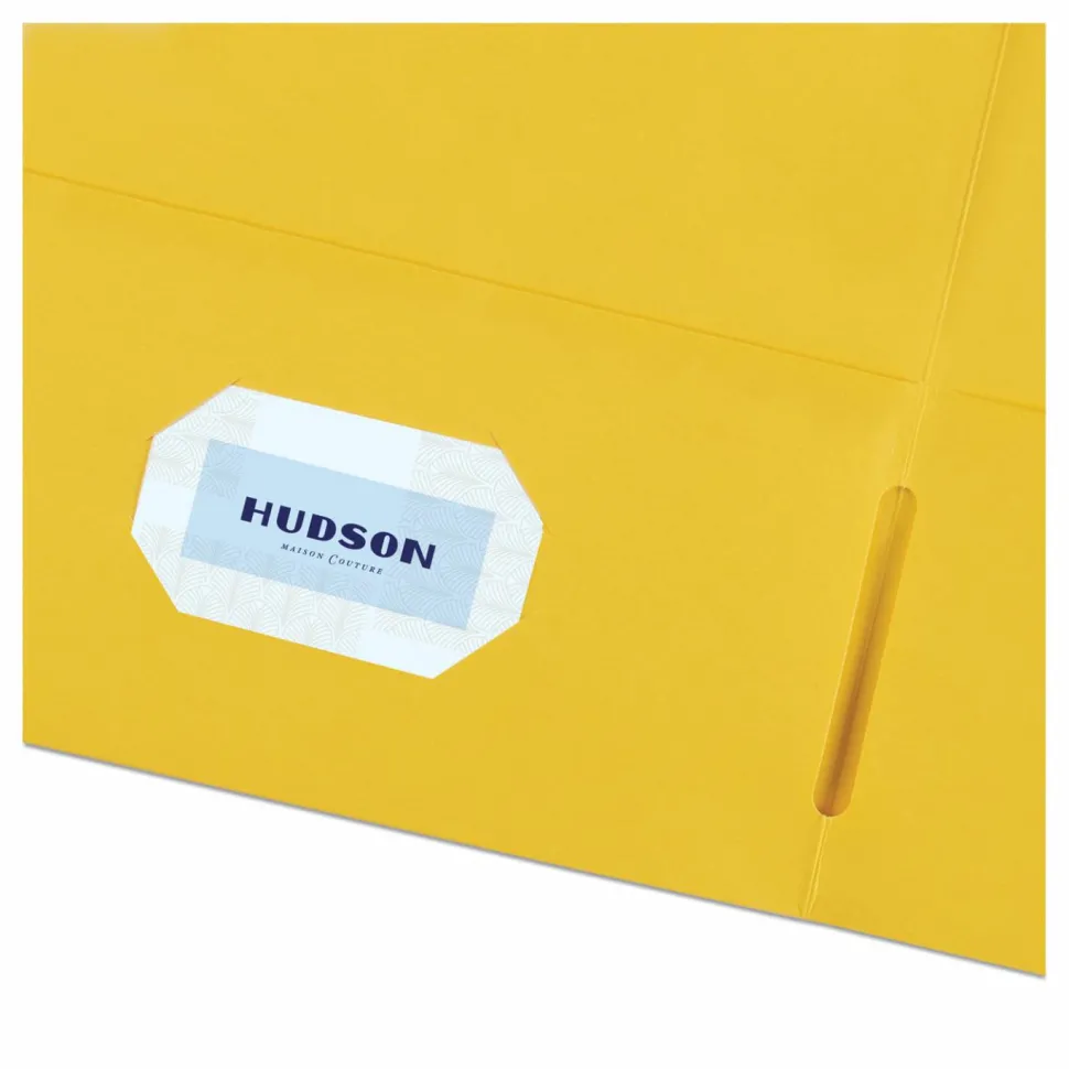 Avery Two Pocket Folders, 8-1/2" x 11", Yellow, Box Of 25
