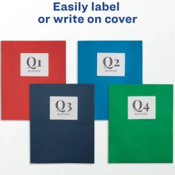 Avery Two-Pocket Folder, Accommodates (40) 11 x 8.5 Sheets, Green, 25/Box
