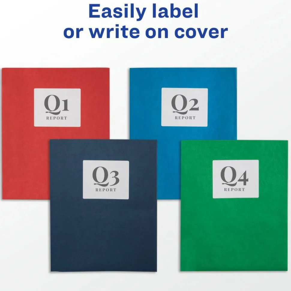 Avery Two-Pocket Folder, Accommodates (40) 11 x 8.5 Sheets, Green, 25/Box