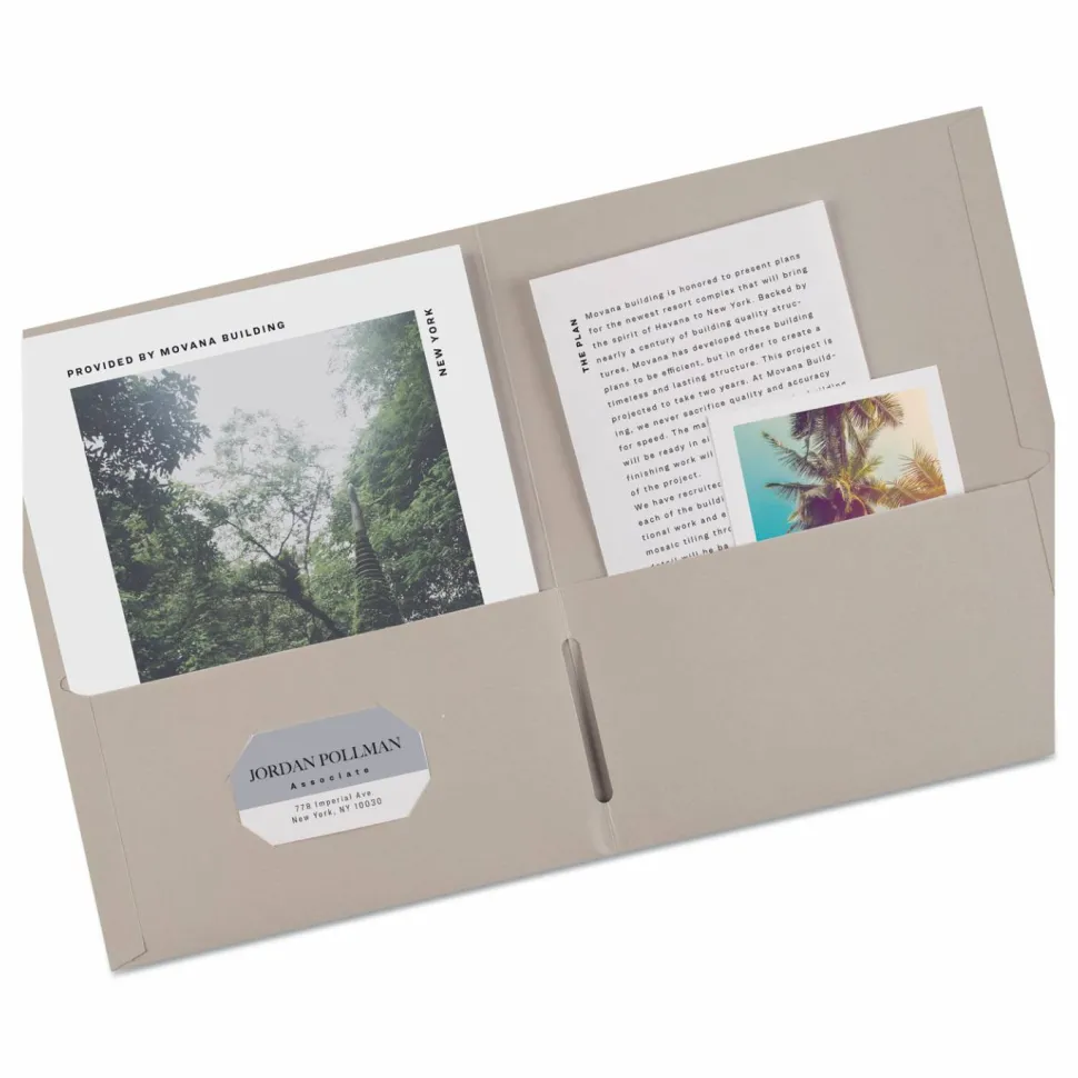 Avery Two-Pocket Folder, Accommodates (40) 11 x 8.5 Sheets, Gray, 25/Box