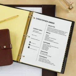 Avery A-Z Dividers For 3 Ring Binders, Pre-Printed Black Leatherette Tabs, 25-Tabs, 1 Binder Divider Set