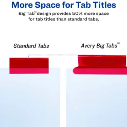 Avery Big Tab Extra-Wide Insertable Dividers, 9-1/4