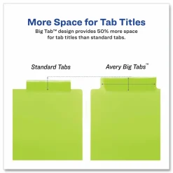 Avery Big Tab Insertable Plastic Dividers with Pockets