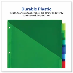 Avery Big Tab Insertable Plastic Dividers with Pockets