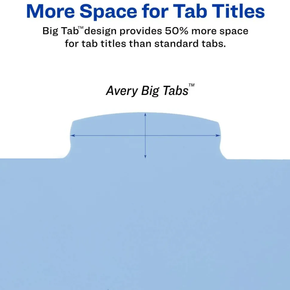 Avery Big Tab Write & Erase Plastic Dividers