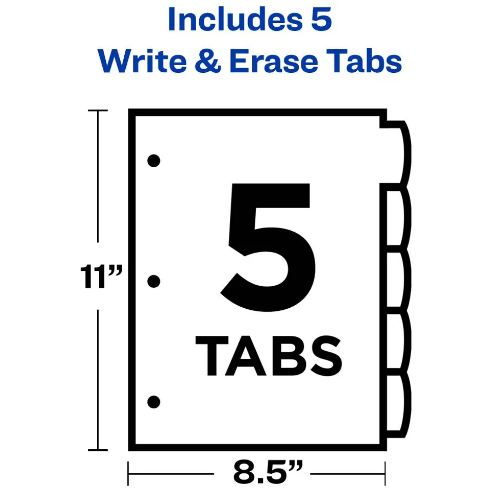 Avery Big Tab Write & Erase Plastic Dividers