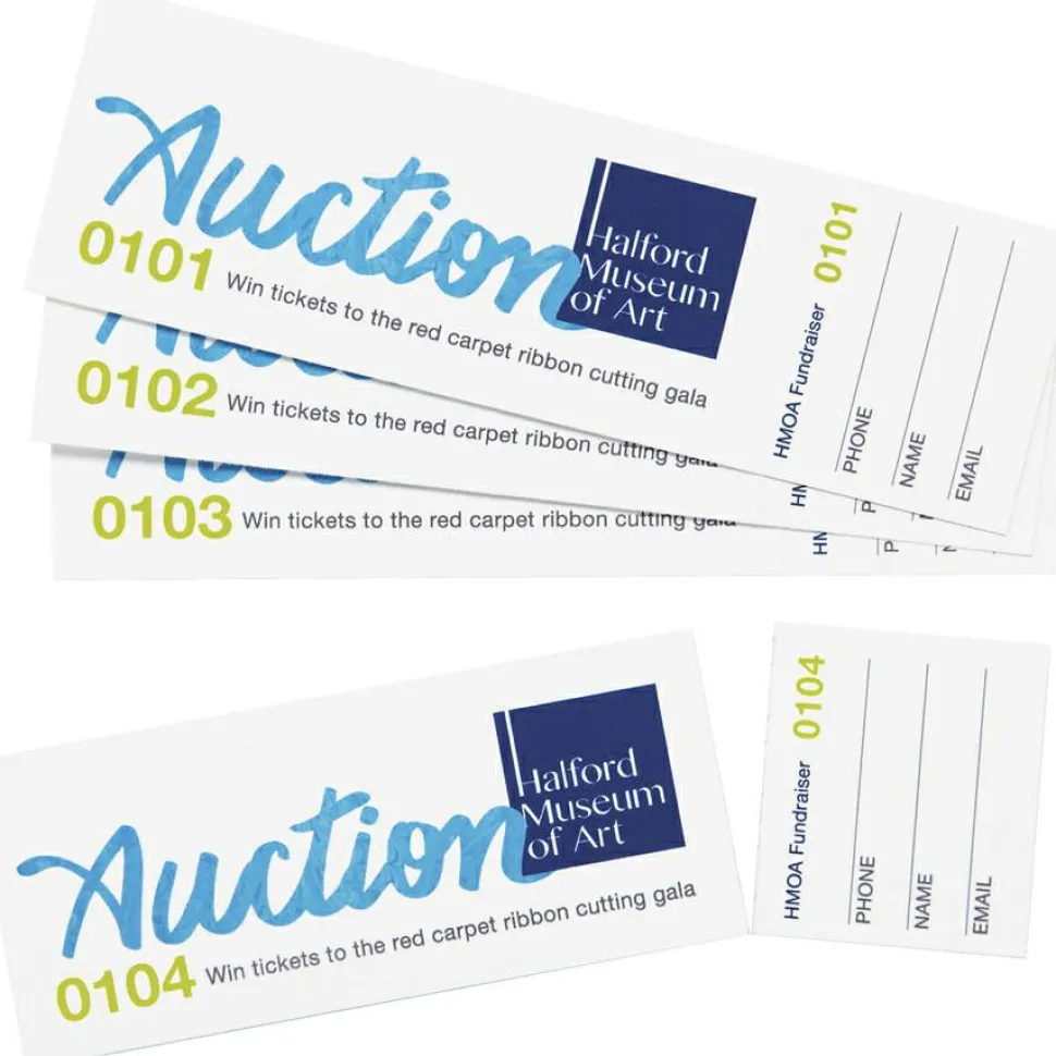 Avery Blank Tickets with Tear-Away Stubs