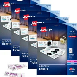 Avery Blank Tickets with Tear-Away Stubs
