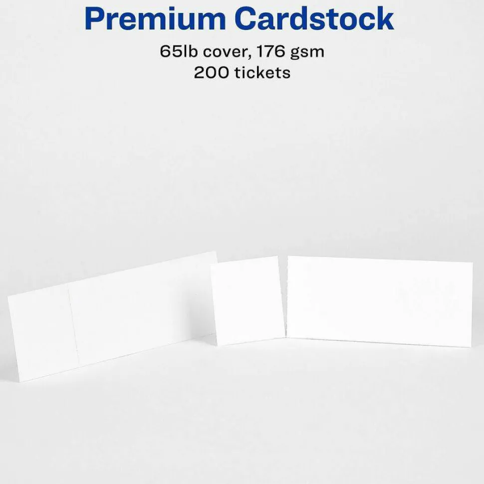 Avery Blank Tickets with Tear-Away Stubs