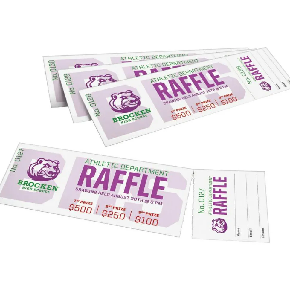 Avery Blank Tickets with Tear-Away Stubs