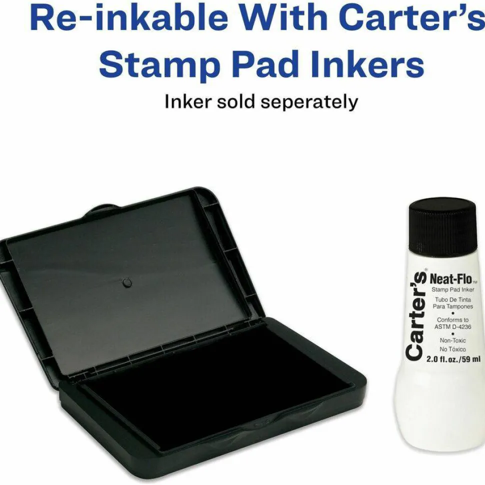 Avery Carter's Felt Stamp Pad, 3.15" x 6.12", Black
