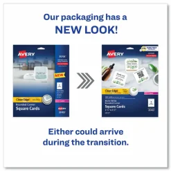 Avery Clean Edge Laser Printable Multipurpose Card, White, 35703