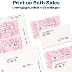 Avery Clean Edge Printable Business Cards With Sure Feed Technology For Laser And Inkjet Printers, 2
