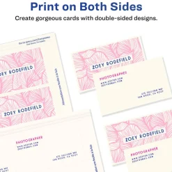 Avery Clean Edge Printable Business Cards With Sure Feed Technology For Laser Printers, 2