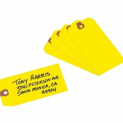 Avery Colored Shipping Tags - 4.75" Length x 2.37" Width - 1000 / Box - Yellow