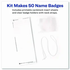 Avery Customizable Hanging Style Name Badges, 74520, 3