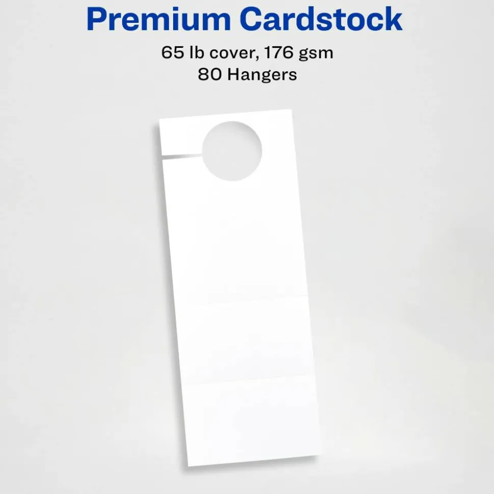 Avery Door Hangers With Tear-Away Cards, 2 Cards Per Sheet, Pack Of 40 Hangers