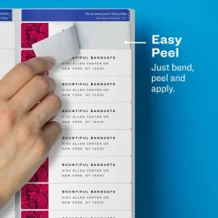Avery Easy Peel Address Labels With Sure Feed Technology, 5961, Rectangle, 1" x 4", Matte White, Box Of 5,000