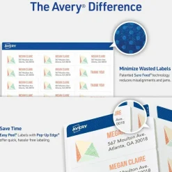 Avery Easy Peel Address Labels With Sure Feed Technology, 5960, Rectangle, 1
