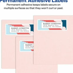 Avery Easy Peel Address Labels With Sure Feed Technology, 5161, Rectangle, 1" x 4", Matte White, Box Of 2,000