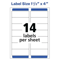 Avery Easy Peel Address Labels With Sure Feed Technology, 5162, Rectangle, 1-1/3