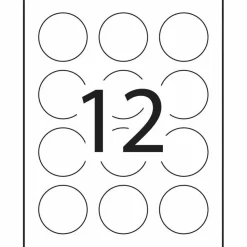 Avery Easy Peel TrueBlock Print-To-The-Edge Inkjet/Laser Labels, Round, 22807, 2