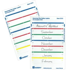 Avery File Folder Labels On 4