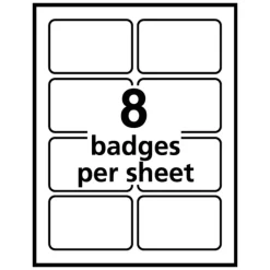 Avery Flexible Name Badge Labels, 5895, 2 1/3