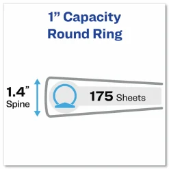 Avery Hanging Round-Ring Storage 3-Ring Binder, 1