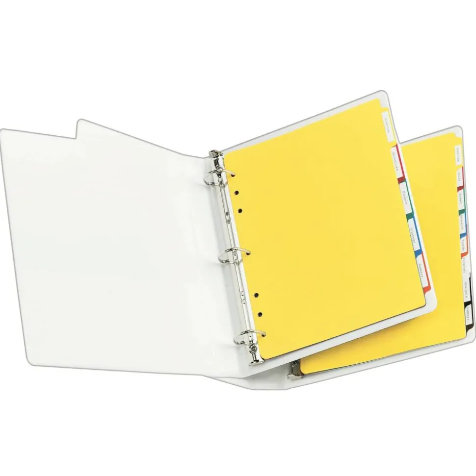 Avery Heavy Duty Plastic Dividers With White Tab Labels, 8 1/2" x 11", Multicolor, 5-Tab