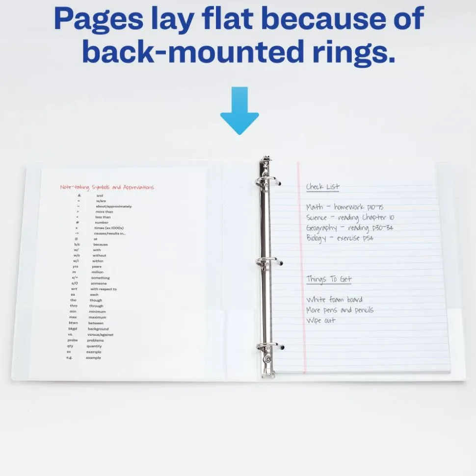 Avery Heavy-Duty View 3 Ring Binder, 1" One Touch EZD Rings, White, 1 Binder