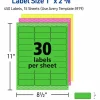 Avery High-Visibility Permanent Laser ID Labels, 5979, 1" x 2 5/8", Assorted Colors, Pack Of 450