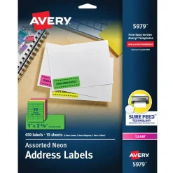 Avery High-Visibility Permanent Laser ID Labels, 5979, 1