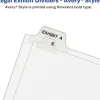 Avery Individual Legal Exhibit Dividers, Avery Style, #2, Side Tab, Letter Size, Pack Of 25