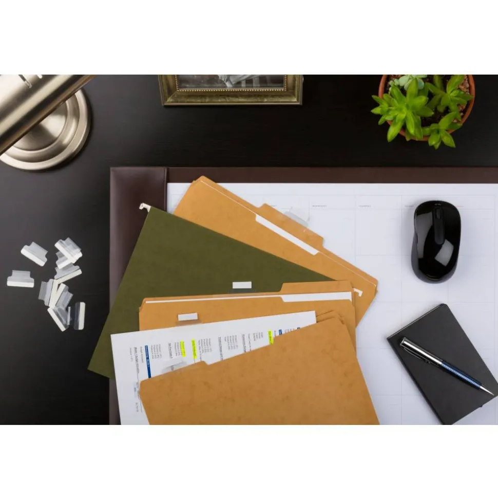 Avery Insertable Self-Adhesive Index Tabs With Printable Inserts, 1", Clear, Pack Of 25