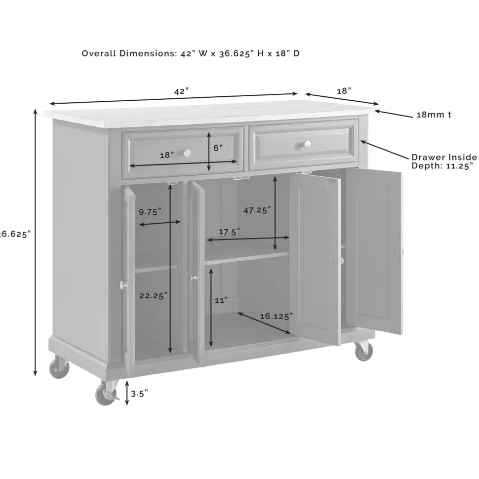 Avery Kitchen Island/Cart