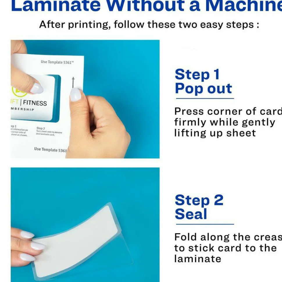 Avery Laminated I.D. Cards, Box Of 30