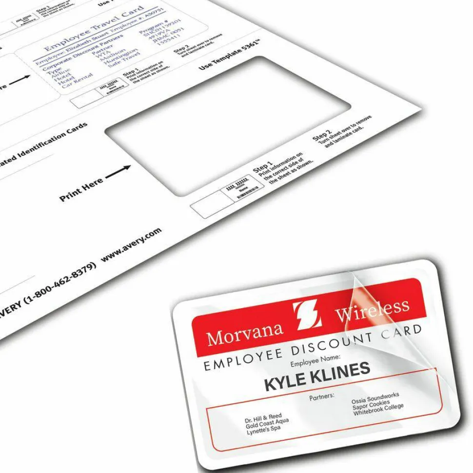 Avery Laminated I.D. Cards, Box Of 30