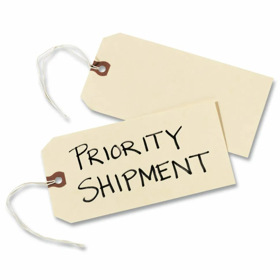 Avery Manila "G" Shipping Tags - 3.75" Length x 1.87" Width - Rectangular - String Fastener - 1000 / Box - Manila