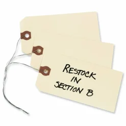 Avery Manila "G" Shipping Tags - 4.25" Length x 2.12" Width - Rectangular - Wire Fastener - 1000 / Box - Manila