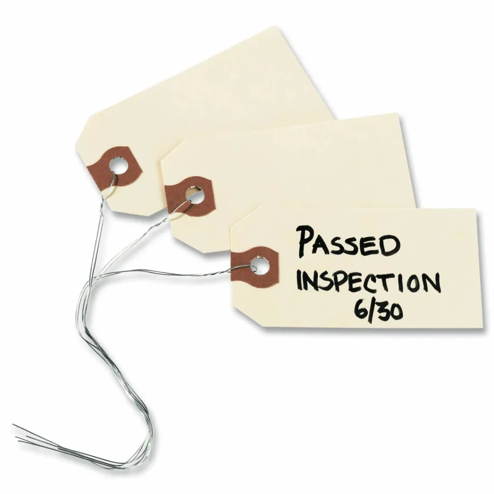 Avery Manila "G" Shipping Tags - 4.25" Length x 2.12" Width - Rectangular - Wire Fastener - 1000 / Box - Manila