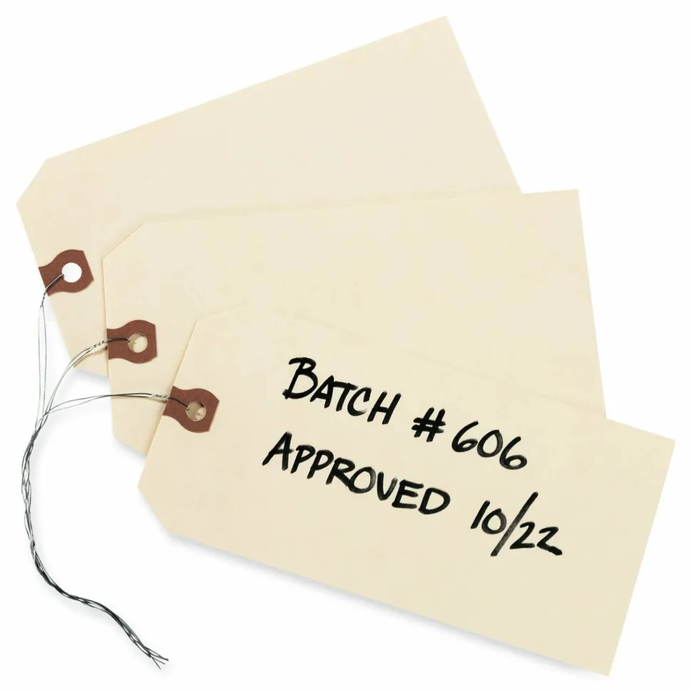 Avery Manila "G" Shipping Tags - 4.25" Length x 2.12" Width - Rectangular - Wire Fastener - 1000 / Box - Manila