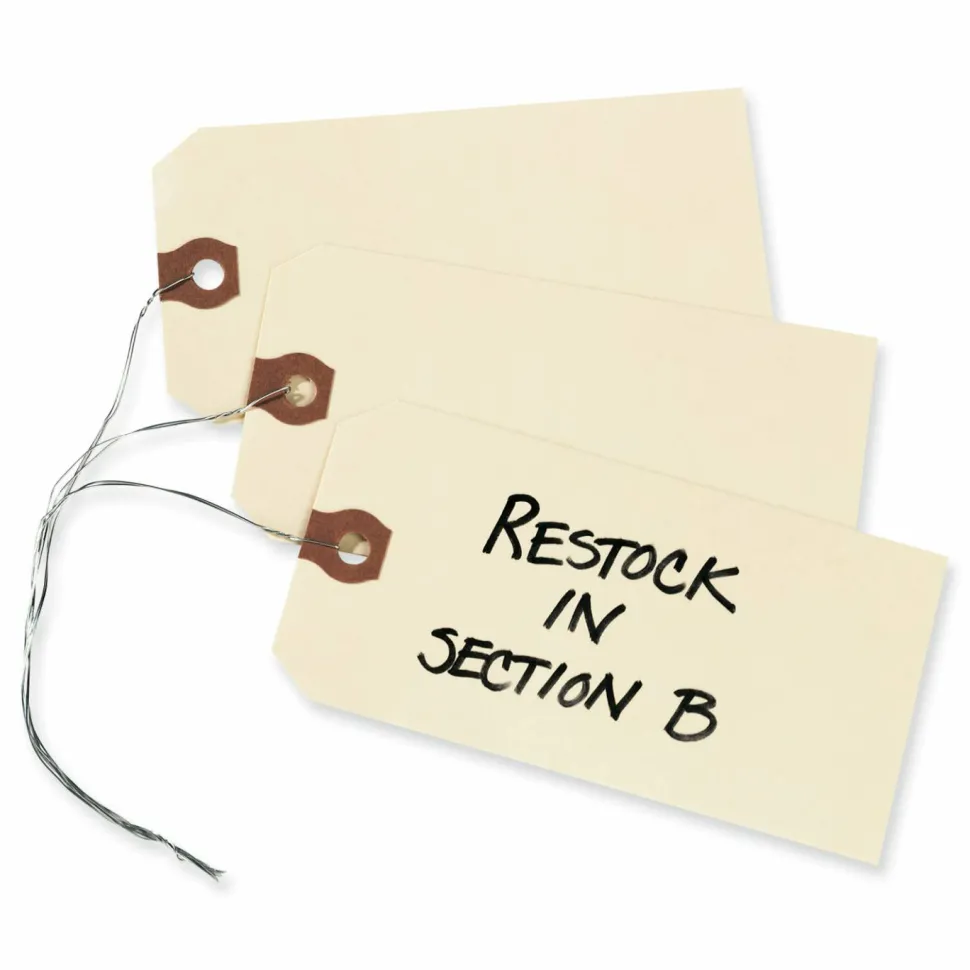 Avery Manila "G" Shipping Tags - 2.75" Length x 1.37" Width - Rectangular - Wire Fastener - 1000 / Box - Manila