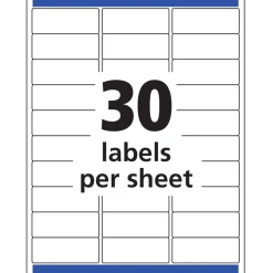 Avery Matte Address Labels With Sure Feed Technology, 18660, Rectangle, 1" x 2-5/8", Clear, Pack Of 300 Labels