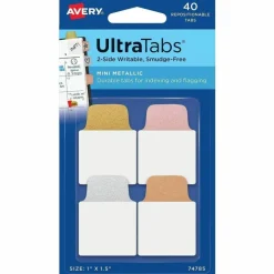 Avery Metallic Color Mini Ultra Tabs - Write-on Tab(s) - 1.50