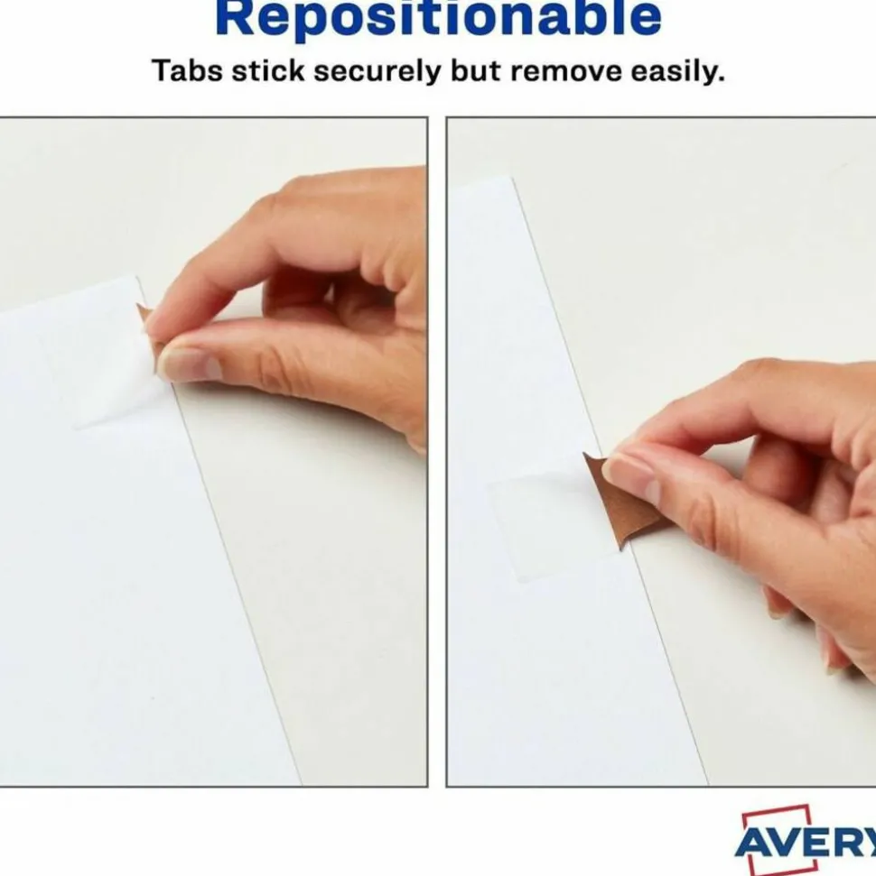Avery Metallic Color Mini Ultra Tabs - Write-on Tab(s) - 1.50" Tab Height x 1" Tab Width - Gold, Silver, Rose Gold, Copper Tab(s) - 40 / Pack