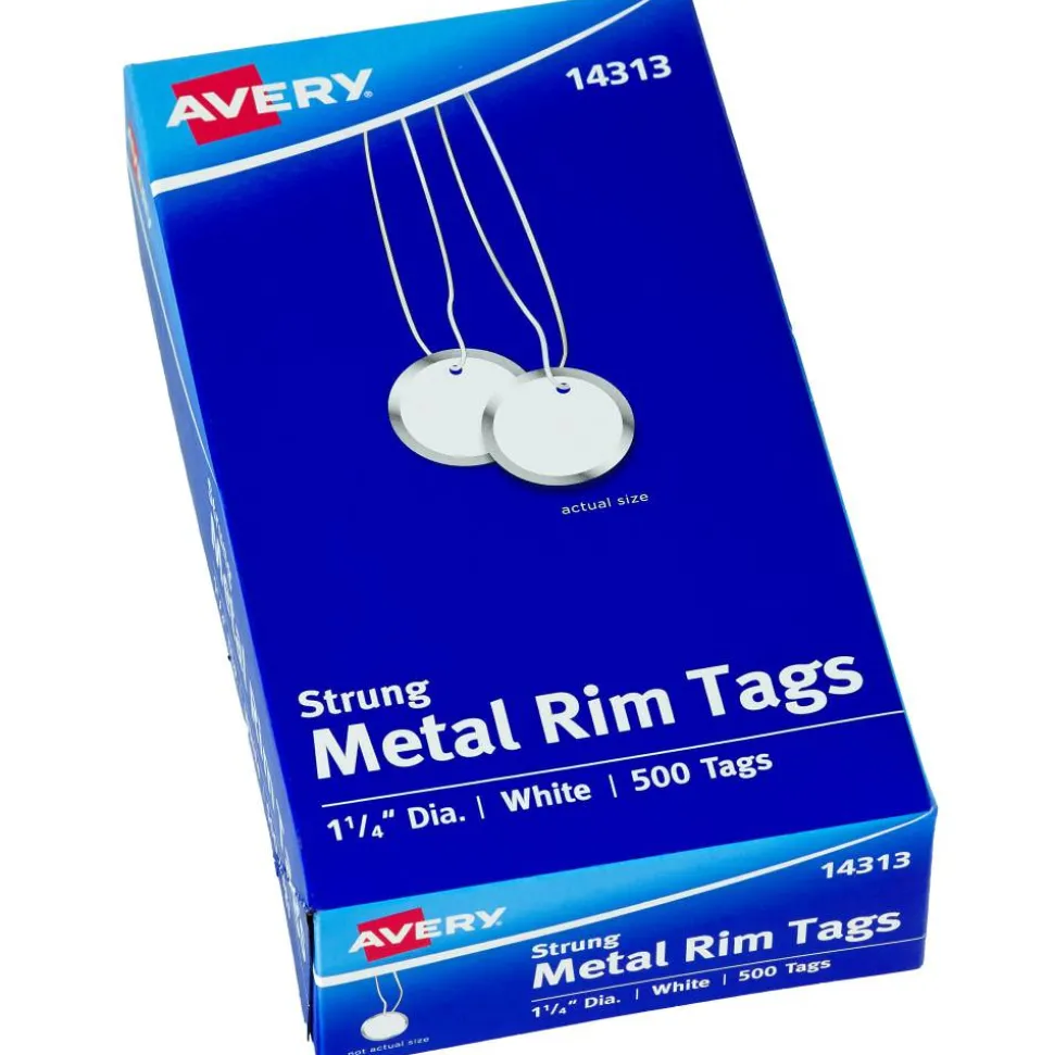 Avery Metal Rim Tags, 1 1/4", Box Of 500
