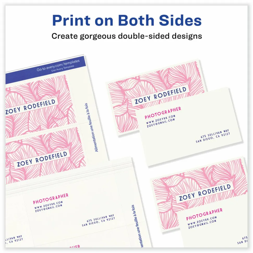 Avery Microperforated Business Cards with Sure Feed(R) Technology